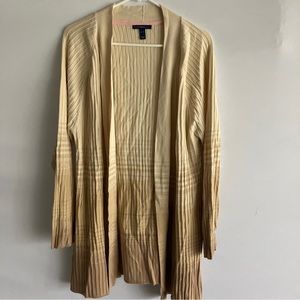 Isaac Mizrahi Live! True Denim Ombre Textured Cardigan -Cobblestone (XL) A473226